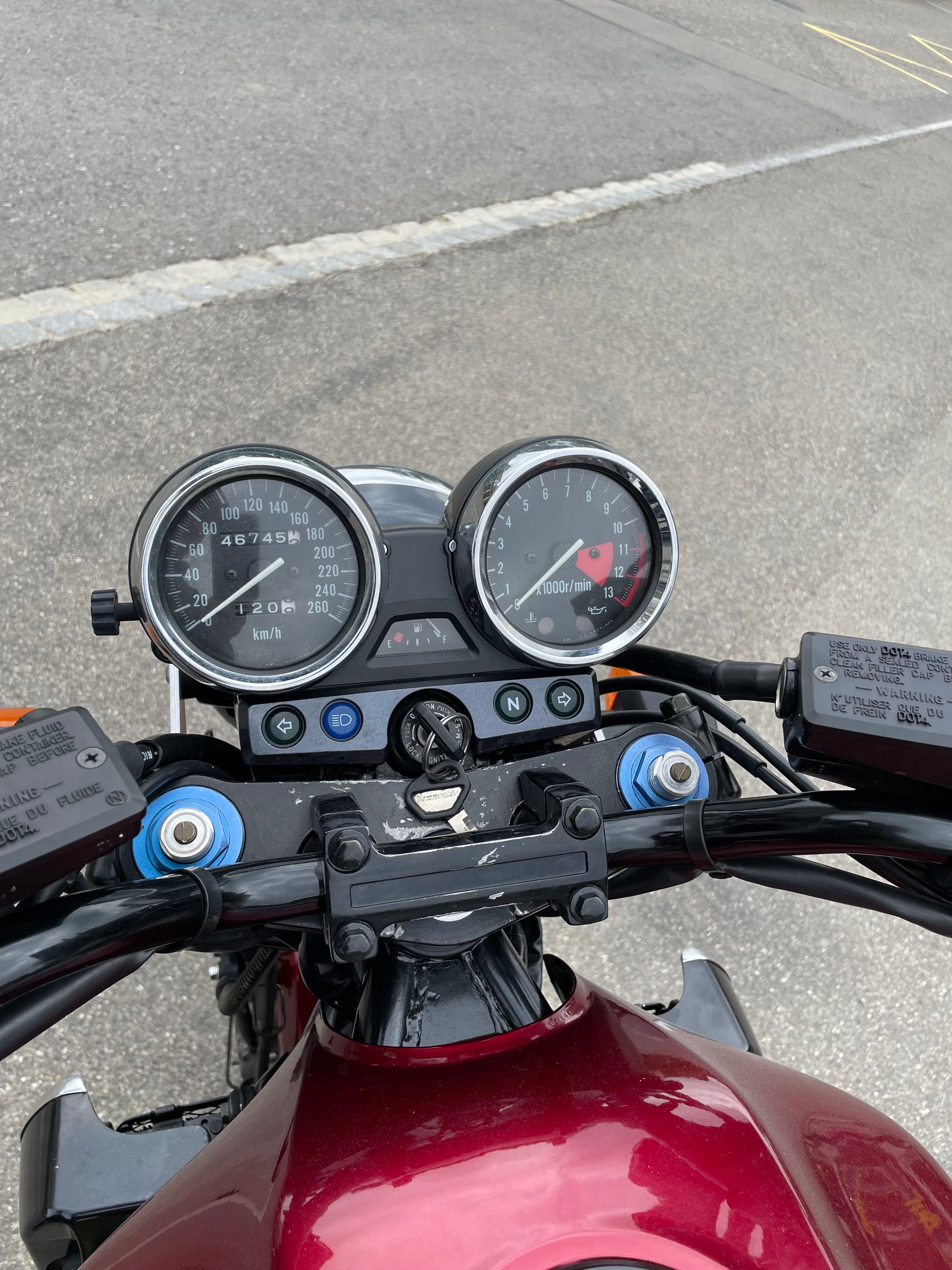 Pointeaux CNC Longs Rouge Pour Kawasaki ZRX 1100/1200 S (1999-2007) - Sans Marque, Style Sportif