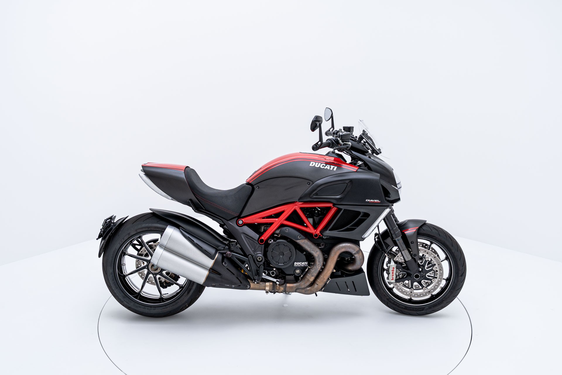 Diavel 2011 Ducati Diavel 1200 Carbon Red PAIR SILENCERS FACTORY