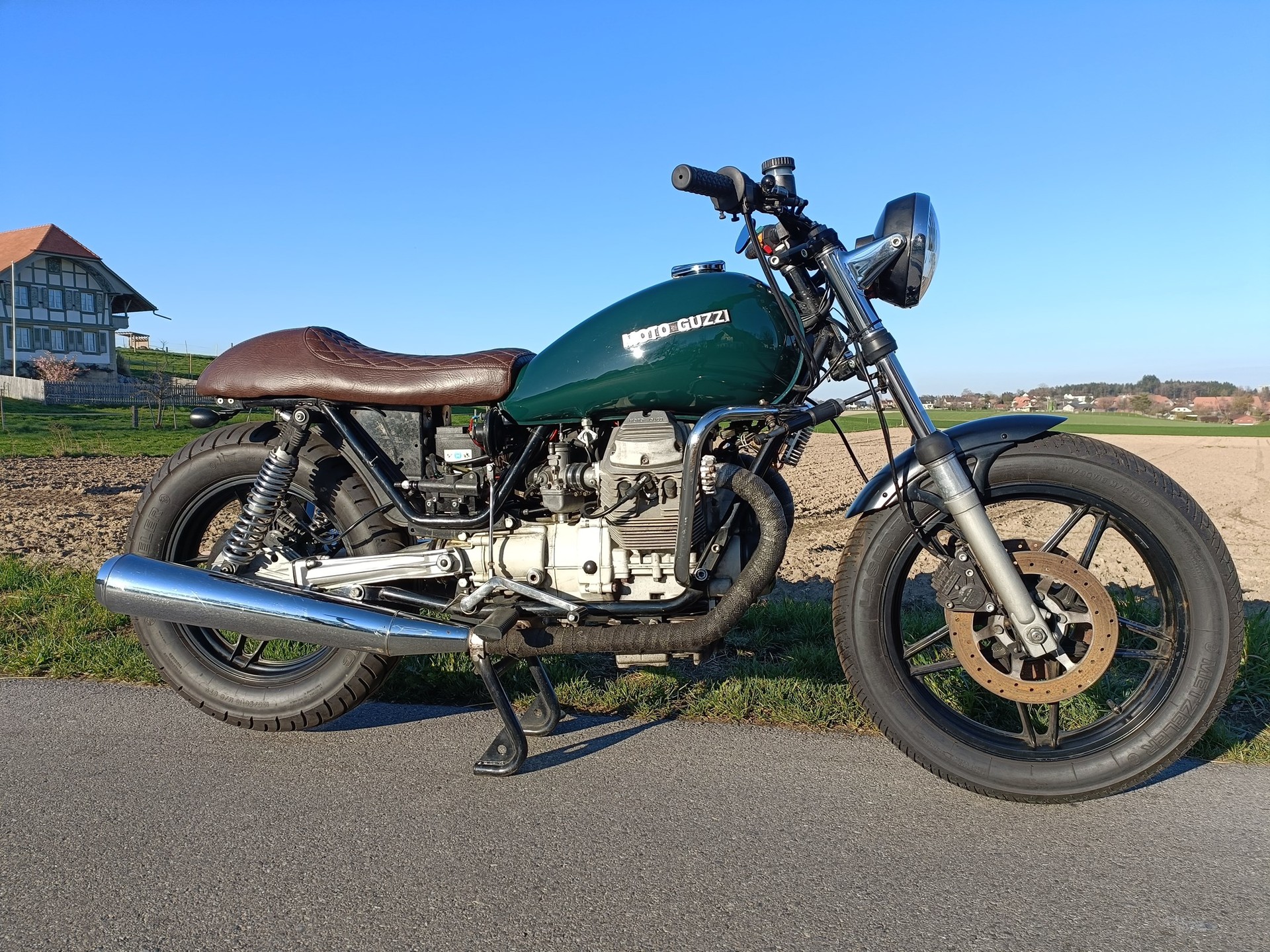 Guzzi 350 Moto Guzzi V35 Custom Usate Bike Moto Guzzi V35 Bobber