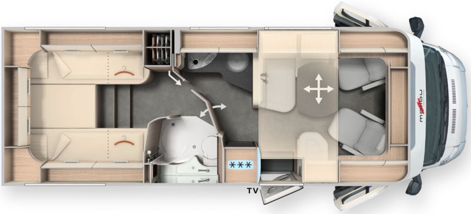 MALIBU T 460 KB-LE comfort 4.2 t, Hubbett, LiFePO4-Batterie 350 Ah, Clesana C1-image-2