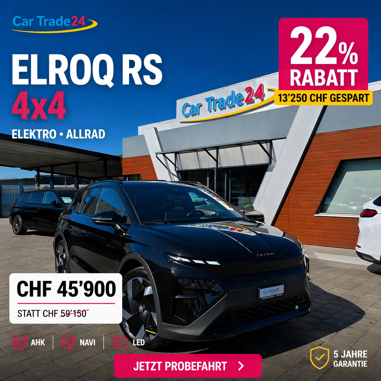 SKODA Elroq 85kWh RS 4x4 340 PS MAXX + AHK + 5 Jahre Garantie-showroom-element-2
