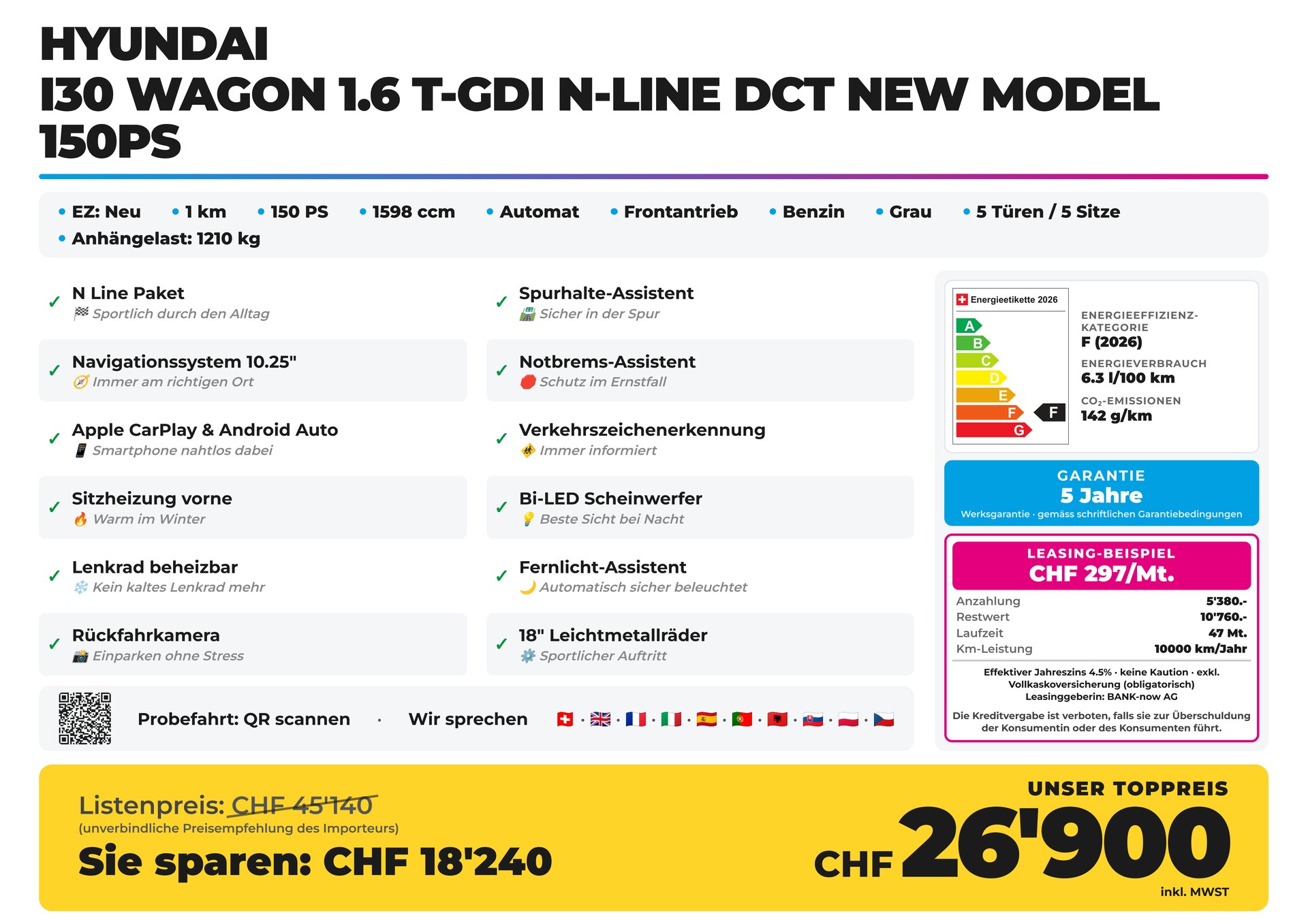 HYUNDAI i30 Wagon 1.6 T-GDi N-Line DCT NEW MODEL 150PS-showroom-element-1