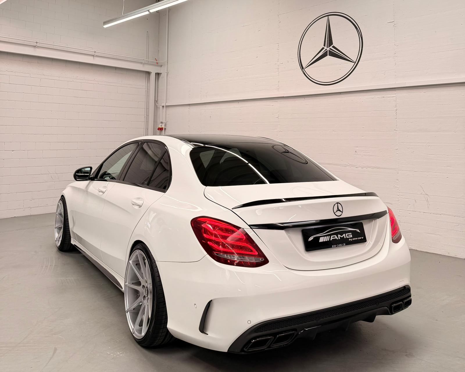 MERCEDES-BENZ C 250 AMG Line 4Matic 9G-Tronic (C63s AMG Bodykit) White Black Performance H&R Federn CH-Fahrzeug & Gratisservice-image-7