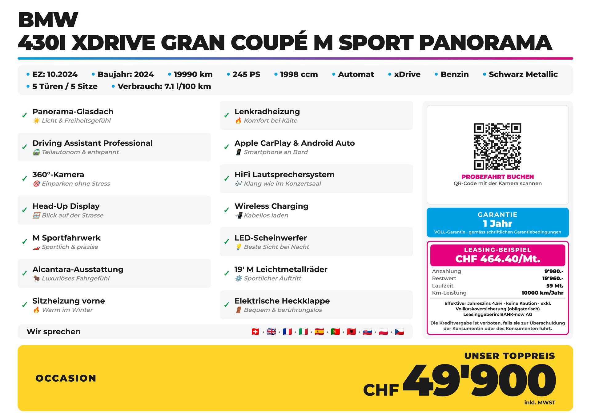 BMW 430i xDrive Gran Coupé M Sport Panorama-showroom-element-1