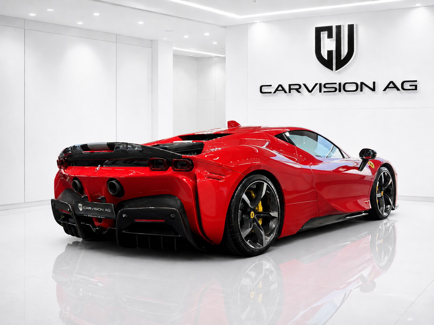 FERRARI SF90 Stradale * Assetto Fiorano * Full Carbon Interieur & Exterieur * CH-Fahrzeug * Colore Rosso F1 *-image-7