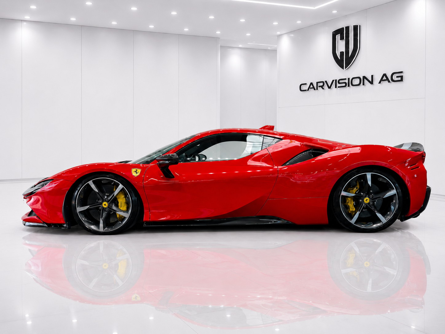 FERRARI SF90 Stradale * Assetto Fiorano * Full Carbon Interieur & Exterieur * CH-Fahrzeug * Colore Rosso F1 *-image-3