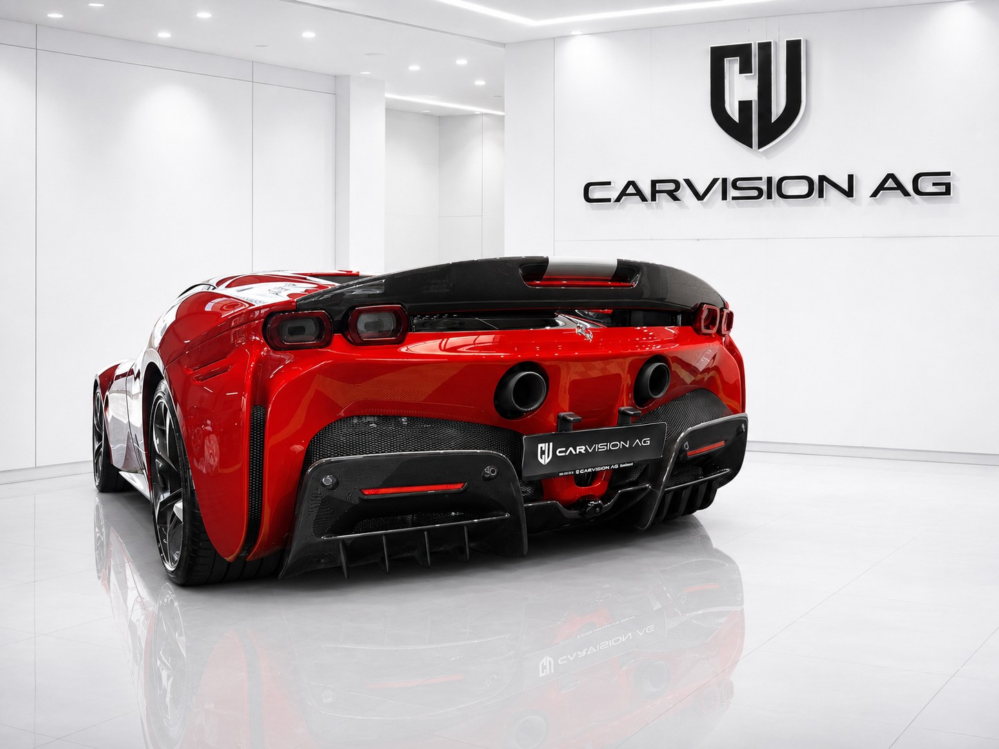 FERRARI SF90 Stradale * Assetto Fiorano * Full Carbon Interieur & Exterieur * CH-Fahrzeug * Colore Rosso F1 *-image-8