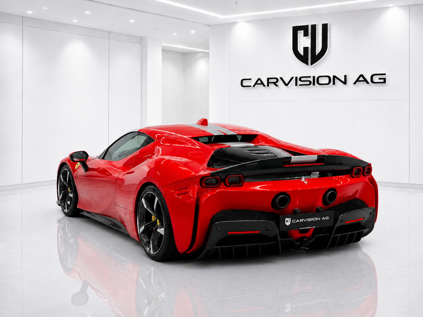 FERRARI SF90 Stradale * Assetto Fiorano * Full Carbon Interieur & Exterieur * CH-Fahrzeug * Colore Rosso F1 *-image-5