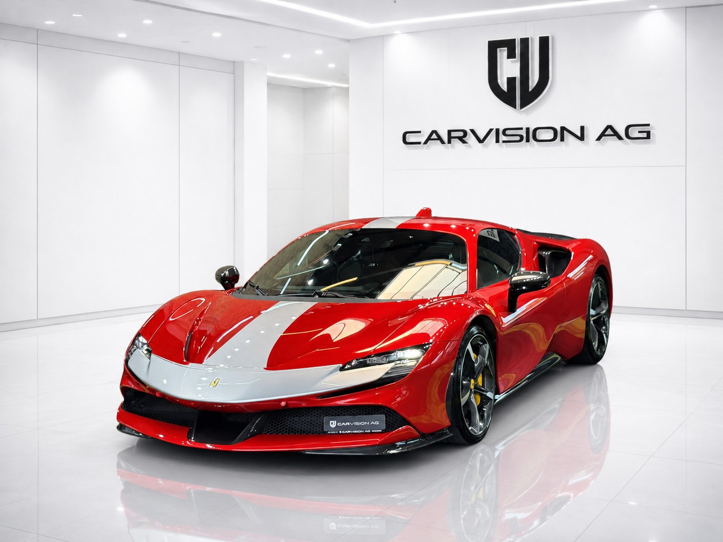 FERRARI SF90 Stradale * Assetto Fiorano * Full Carbon Interieur & Exterieur * CH-Fahrzeug * Colore Rosso F1 *