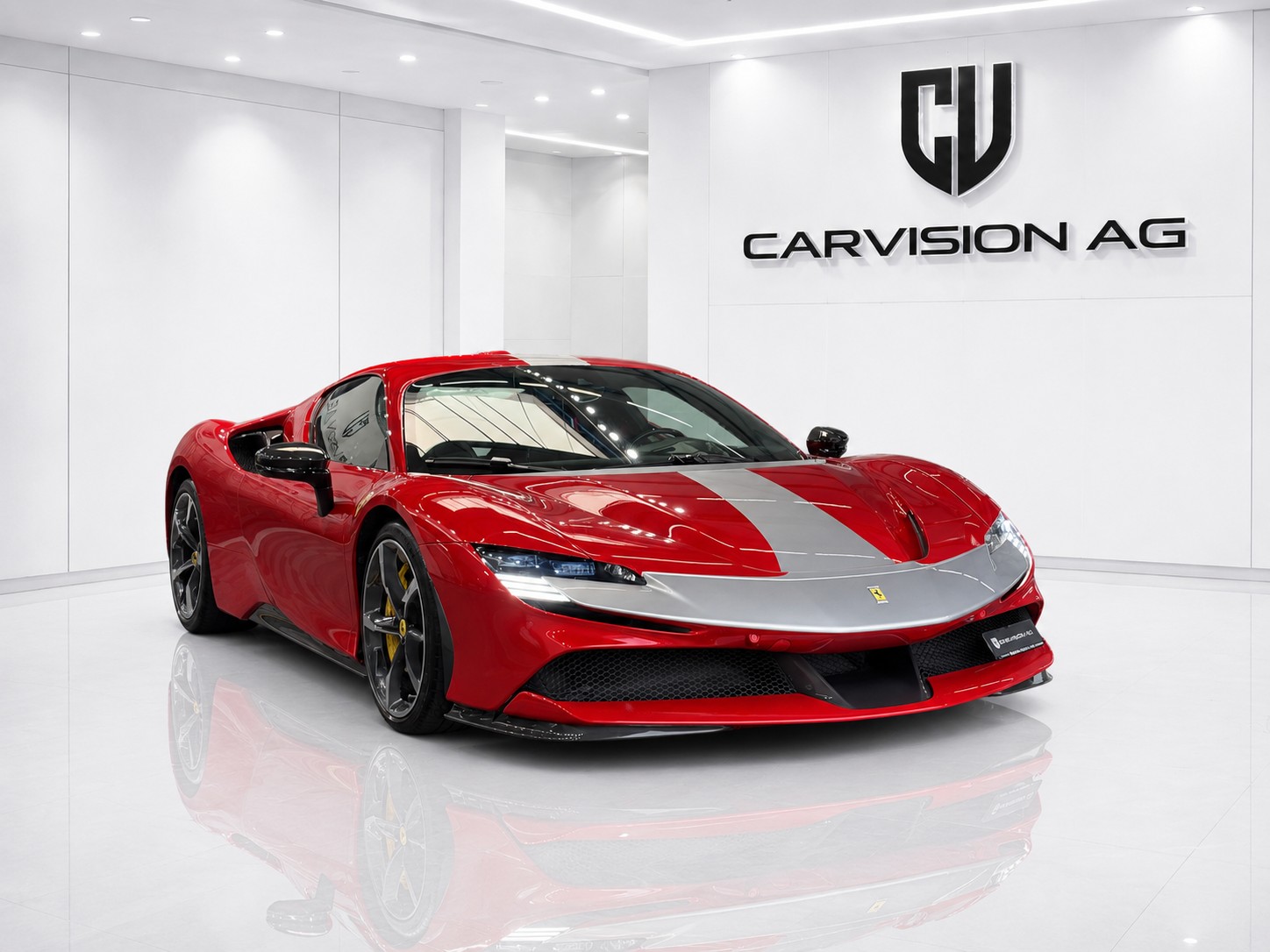FERRARI SF90 Stradale * Assetto Fiorano * Full Carbon Interieur & Exterieur * CH-Fahrzeug * Colore Rosso F1 *-image-2