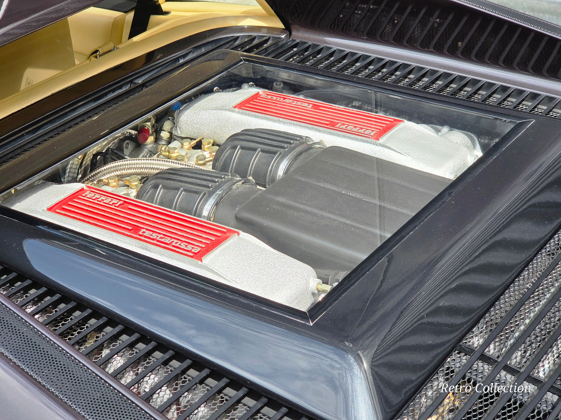 FERRARI Testarossa - voiture CH - superbe état - rare combinaison couleurs - distribution neuve - expertisée vétéran 12.24.-image-9