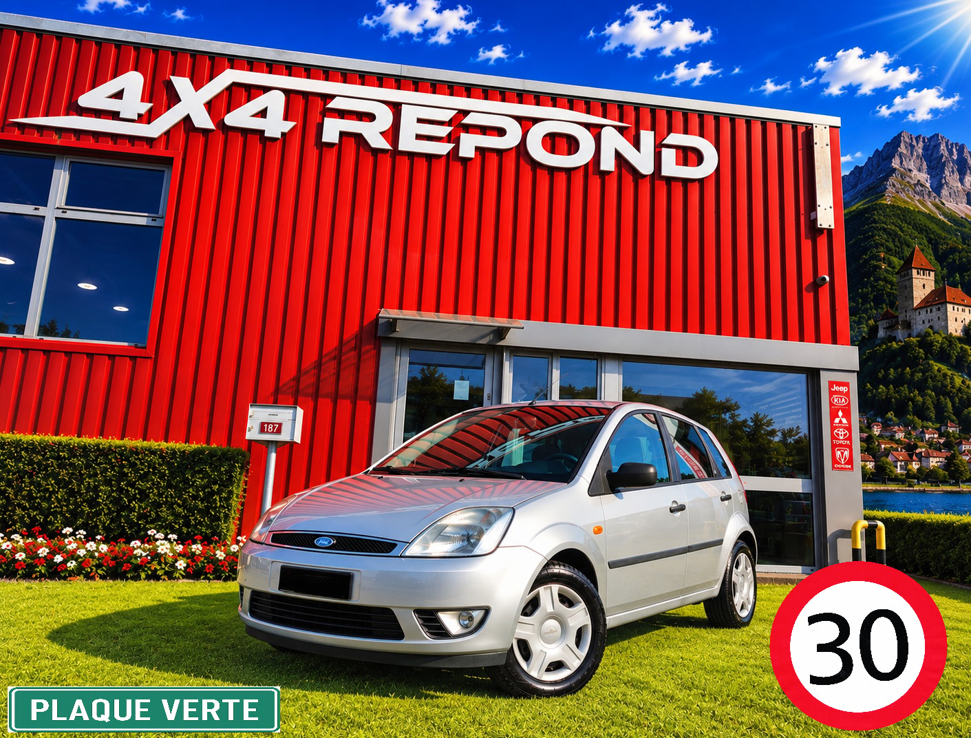FORD Fiesta 1.4 limitée 30km/h Vert