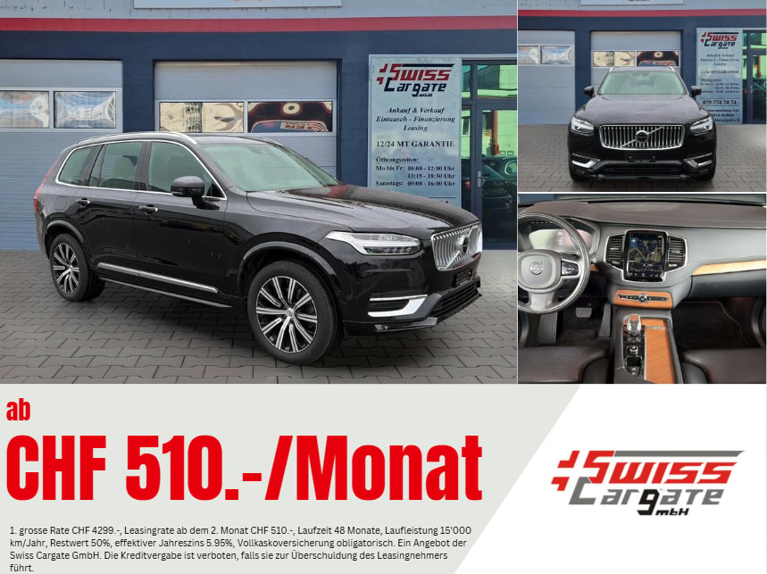 VOLVO XC90 B6 Benzin Mild Hybrid AWD Inscription Geartronic mit AHK + Panoramadach mit Werksgarantie & Gratisservice