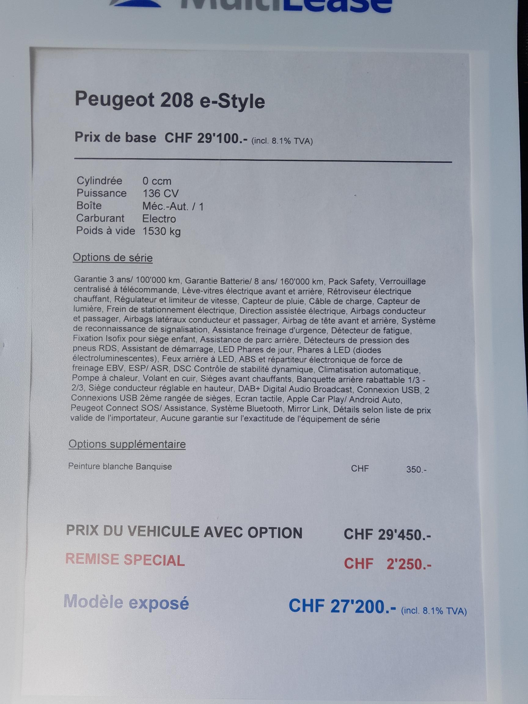 PEUGEOT 208 Elektrik 100 kW Style-image-11