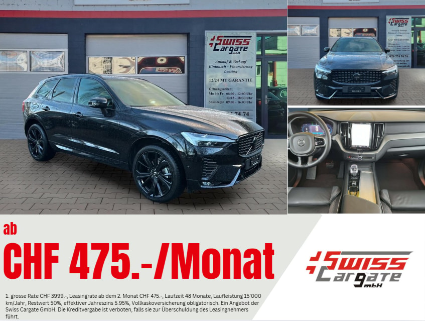 VOLVO XC60 B5 Benzin Mild Hybrid AWD Ultra Dark Geartronic mit AHK & Panoramadach & 5J Werksgarantie oder bis 200000km