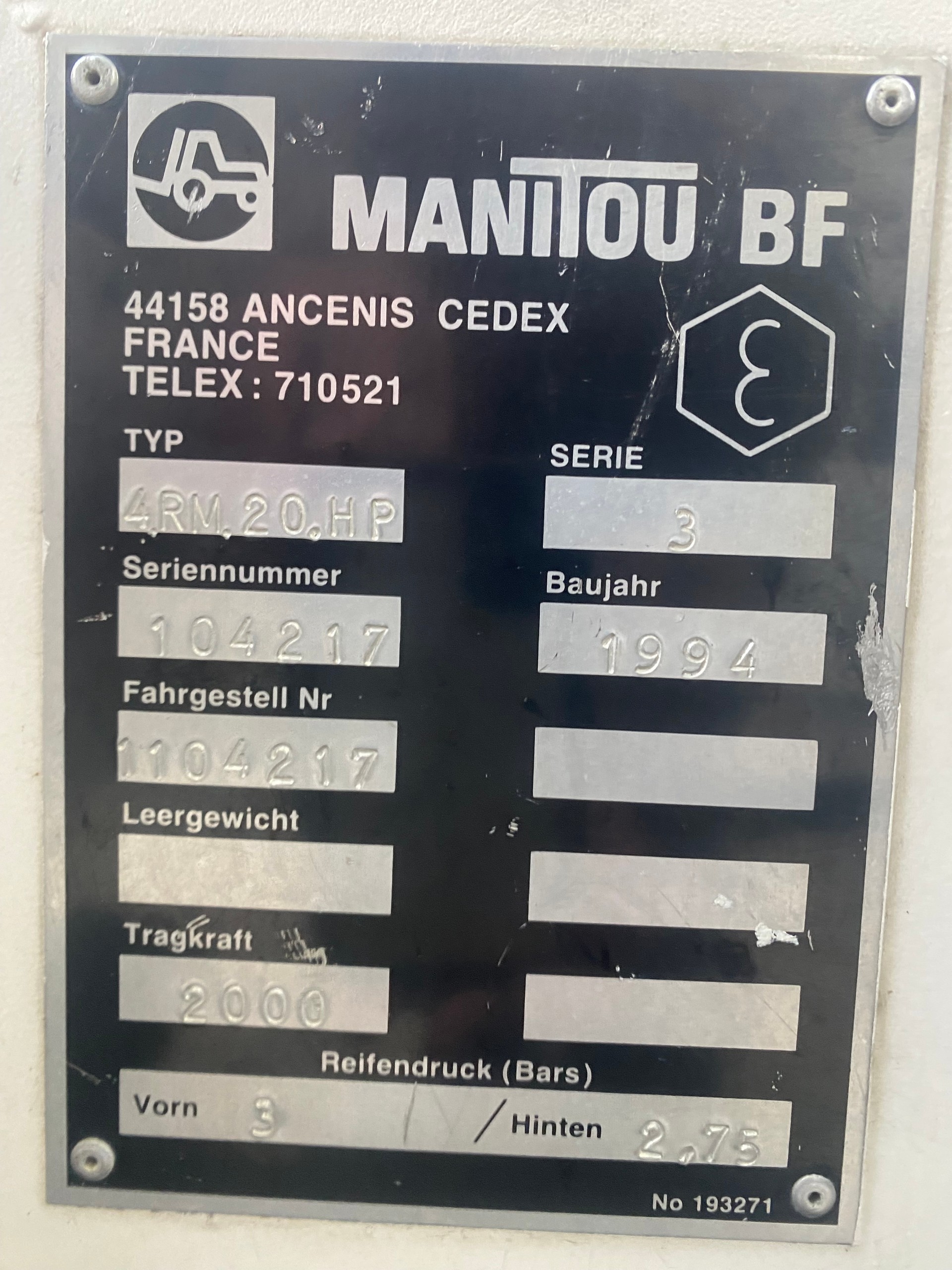 UNIMOG Manitou 4x4 Stapler-image-7
