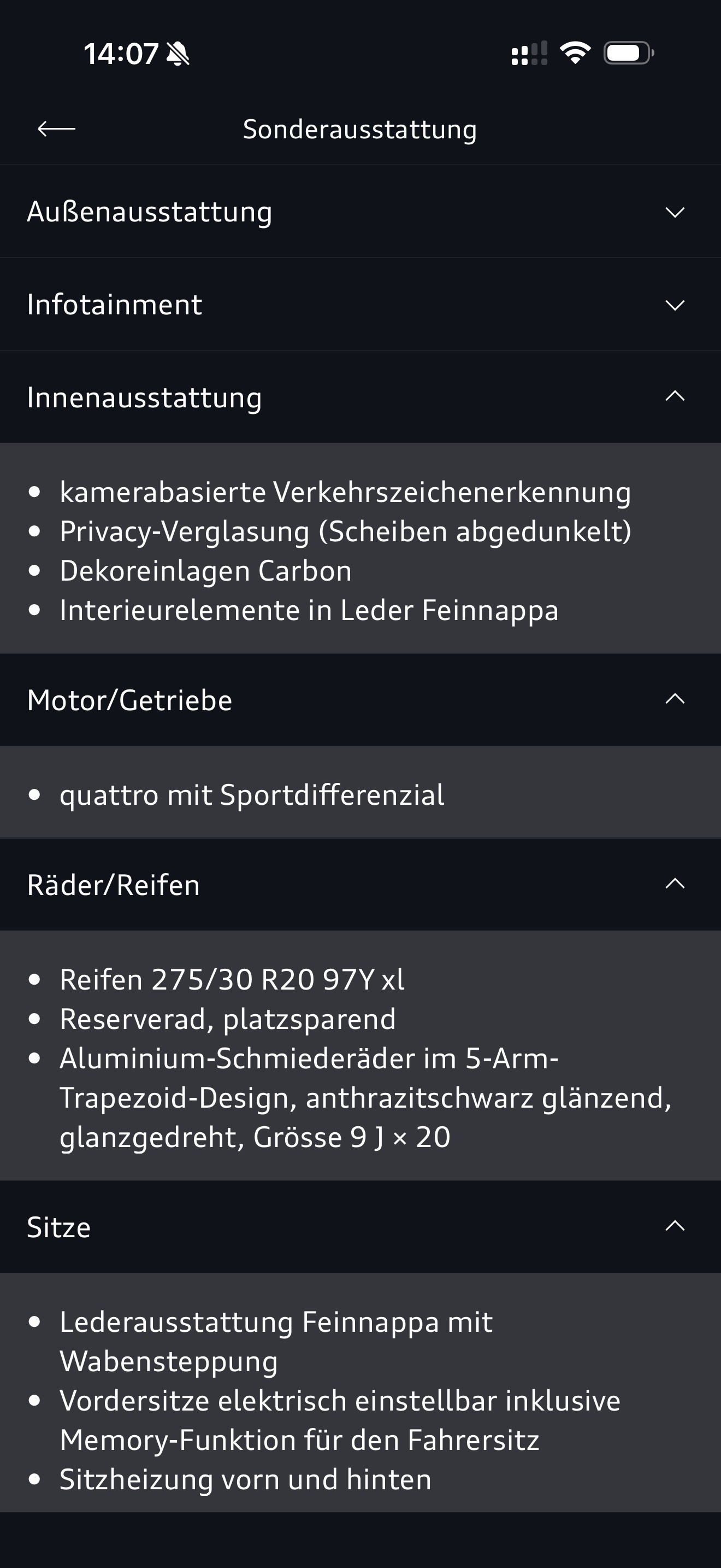 AUDI 2.9 V6 TFSI quattro T-Tronic / 510 PS /Gewindefahrwerk KW V3 / • Matrix-LED-Scheinwerfer / • Bang & Olufsen-image-17
