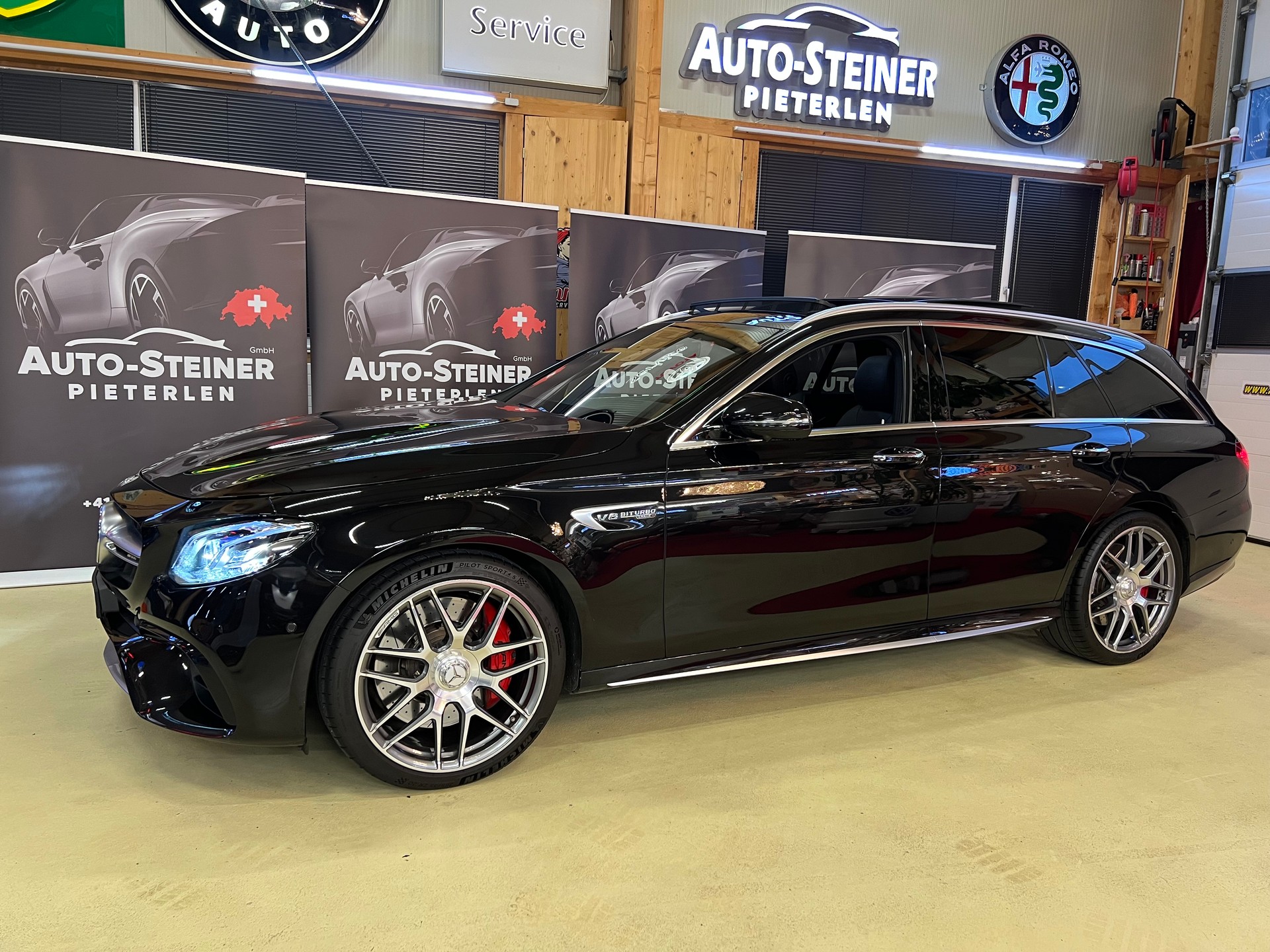 MERCEDES-BENZ AB MFK !! E 63 AMG "612 PS" S+ 4 MATIC 9G-TRONIC. CH WAGEN ABSOLUTE VOLLAUSSTATTUNG. NP 179`000.- LEASING 499.-