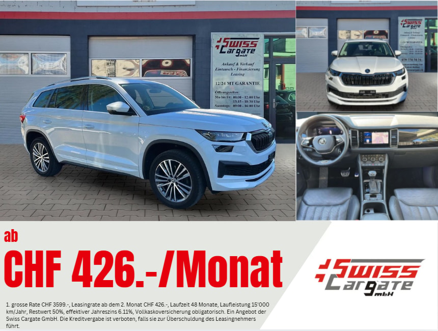 SKODA Kodiaq 2.0 TSI 4x4 L&K mit AHK & Standheizung + Panoramadach