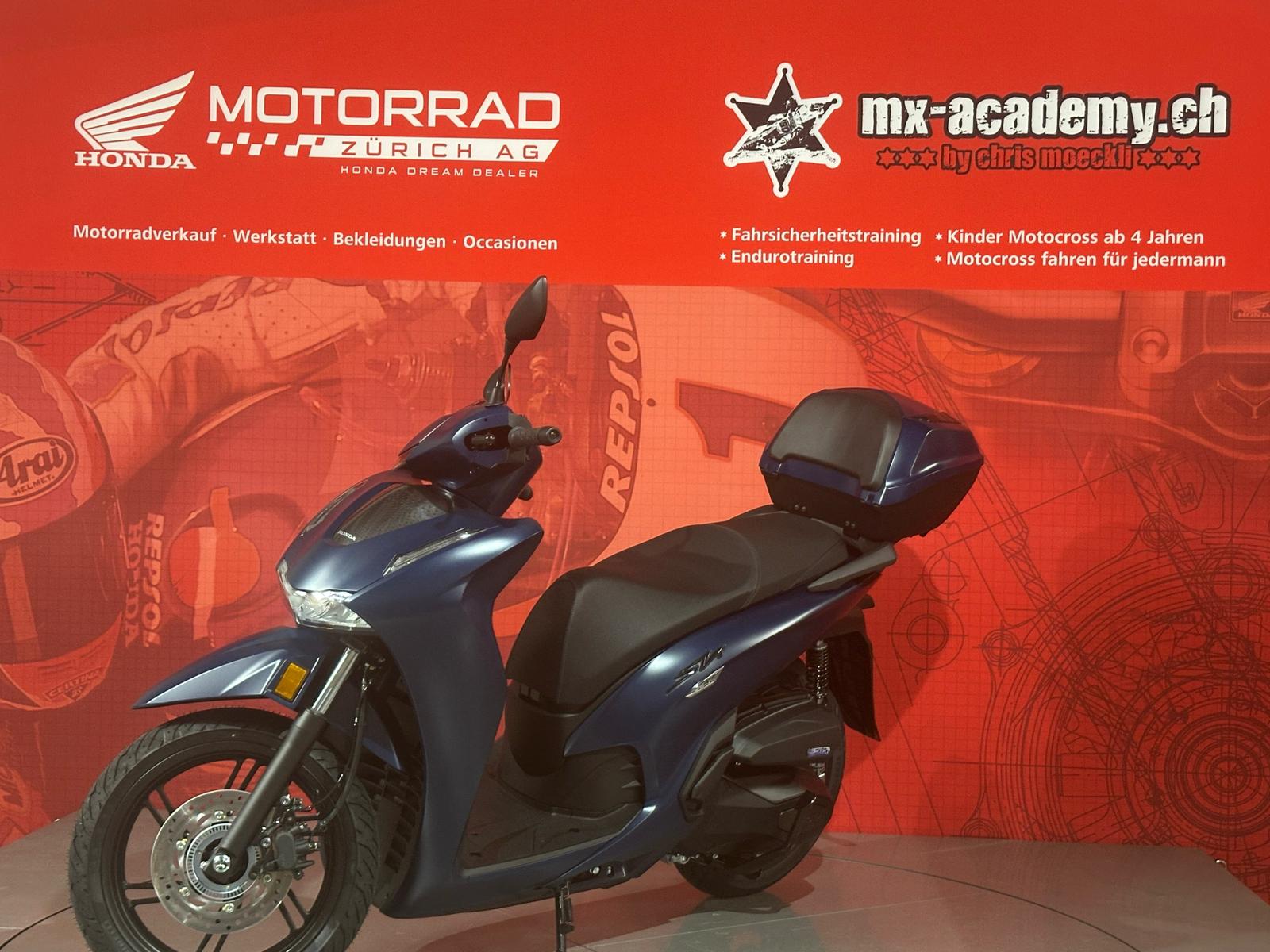HONDA SH350i Smart Top Box Matte Jeans Blue Metallic-image-2