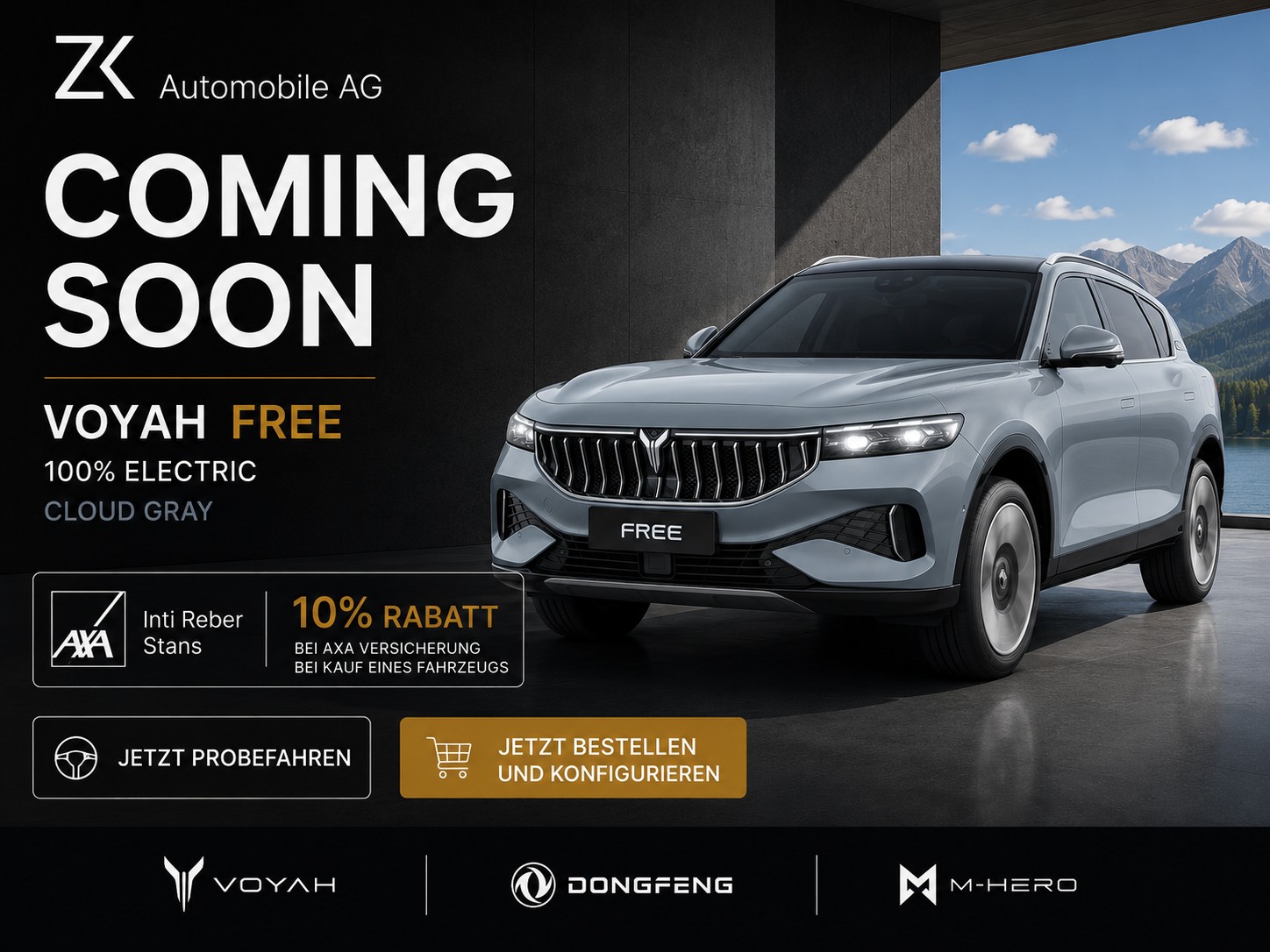 VOYAH Free 4WD 106 kWh 489PS Cloud Gray Metallic