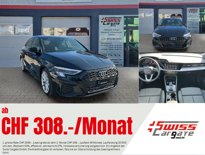 AUDI A3 Sportback 35 TFSI S line S-tronic mit 5J Werksgarantie oder 100000km