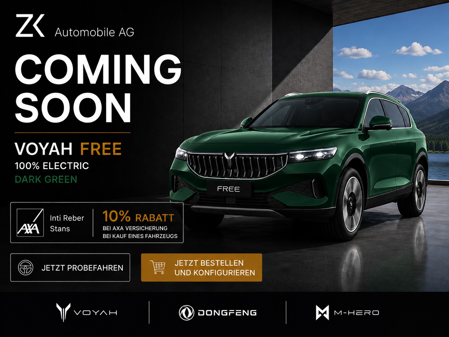 VOYAH Free 4WD 106 kWh 489PS Dark Green Metallic
