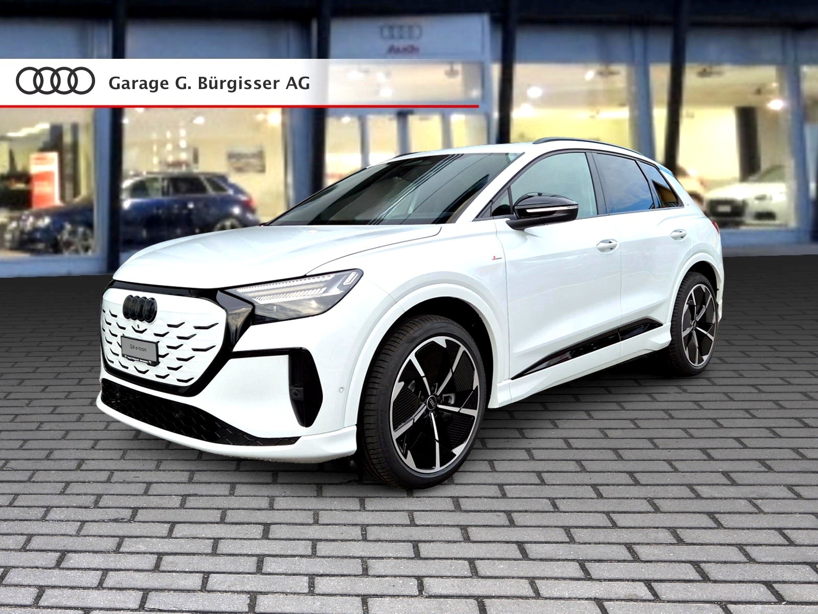 AUDI Q4 e-tron SUV quattro performance Swiss Ski Gletscherweiss Metallic