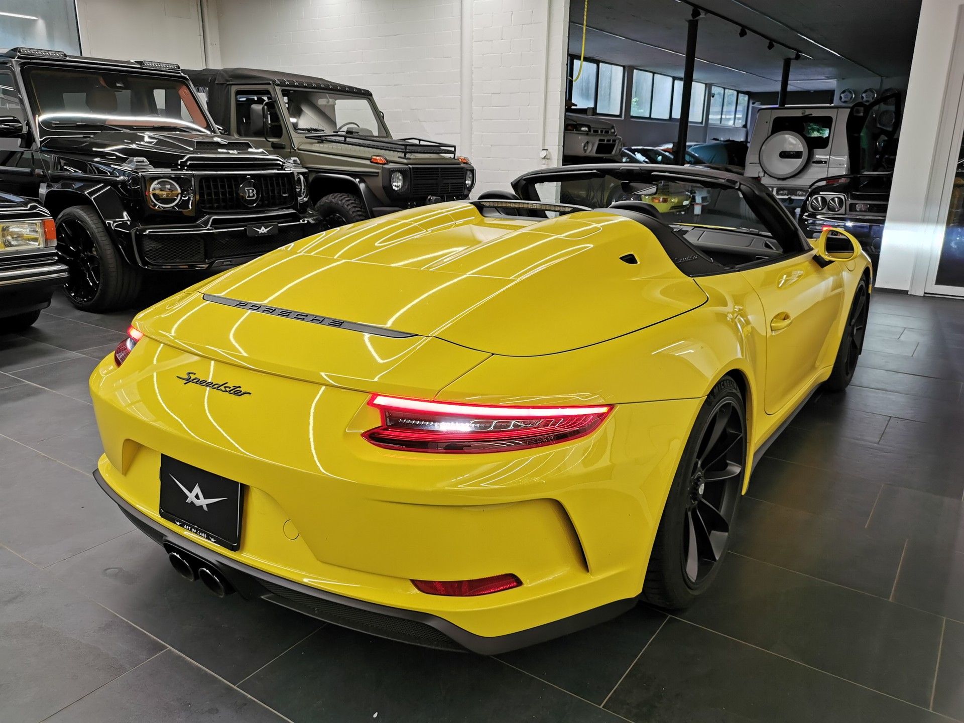 PORSCHE 911 Speedster EXKLUSIVE HANDSCHALTER RACINGGELB LEDER SCHALENSITZE VOLL LIFT PCCB-image-5