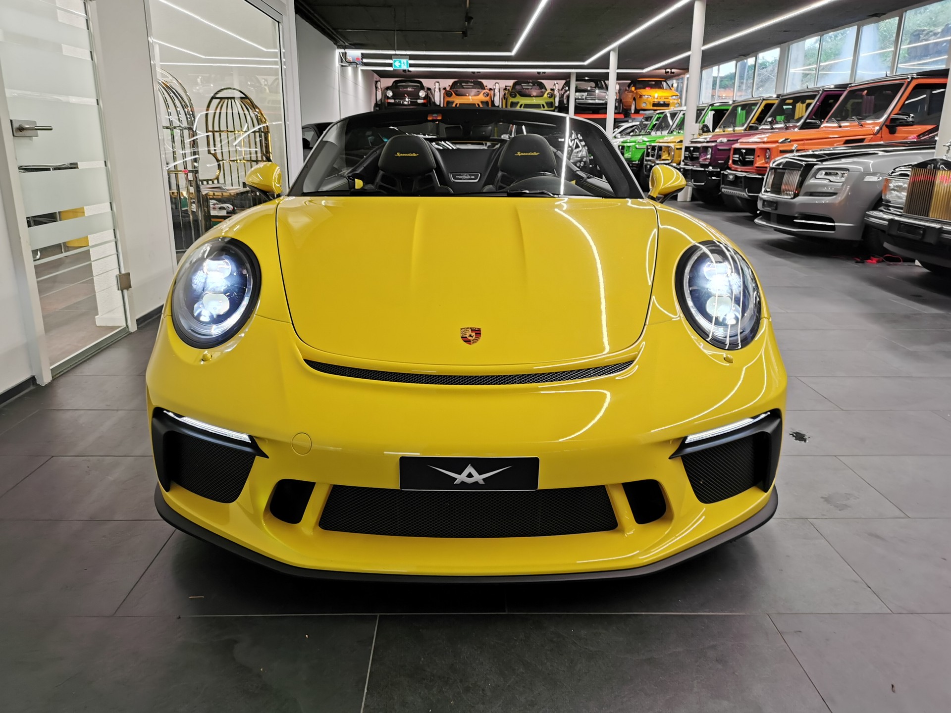 PORSCHE 911 Speedster EXKLUSIVE HANDSCHALTER RACINGGELB LEDER SCHALENSITZE VOLL LIFT PCCB-image-1