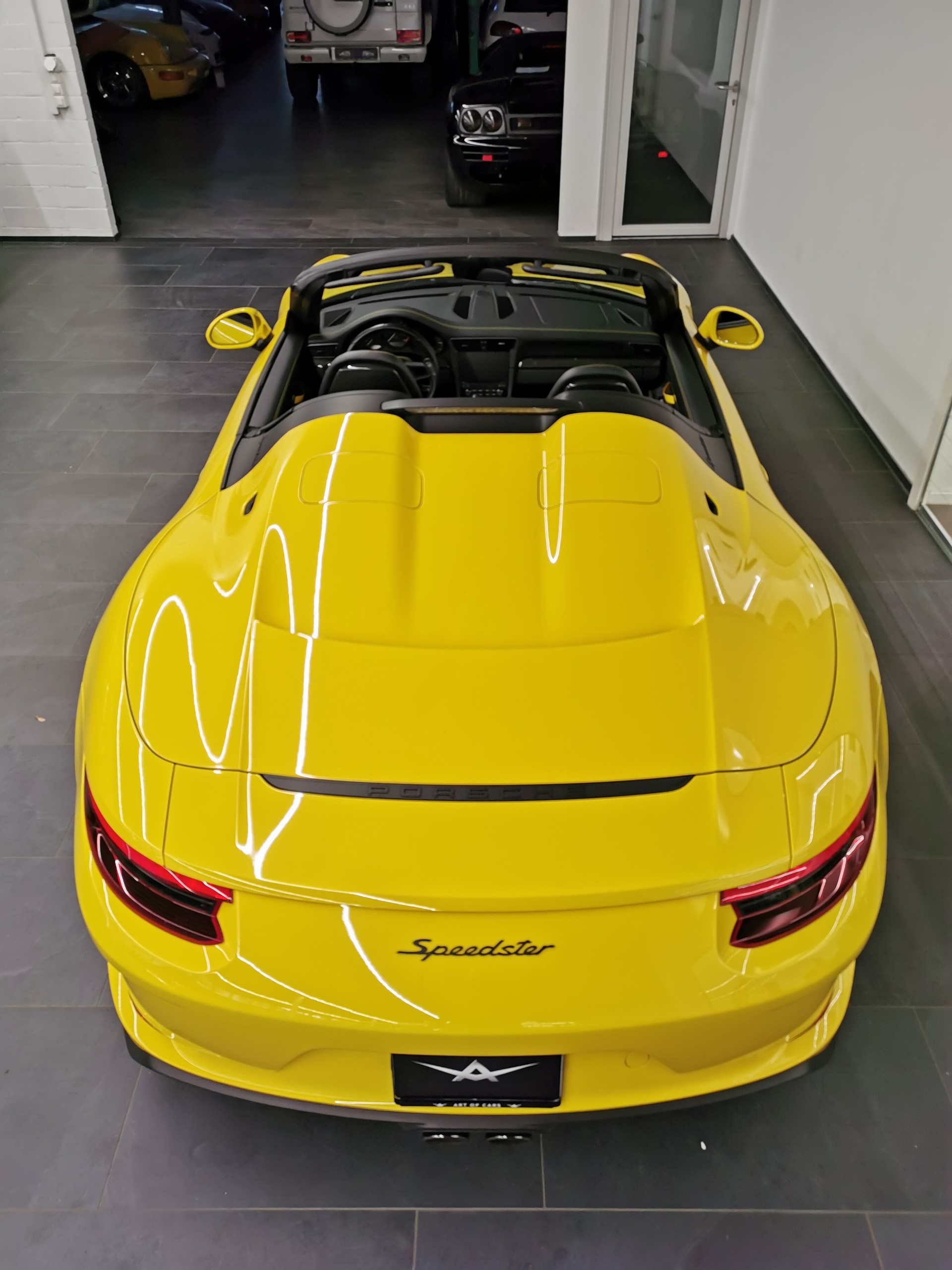 PORSCHE 911 Speedster EXKLUSIVE HANDSCHALTER RACINGGELB LEDER SCHALENSITZE VOLL LIFT PCCB-image-15