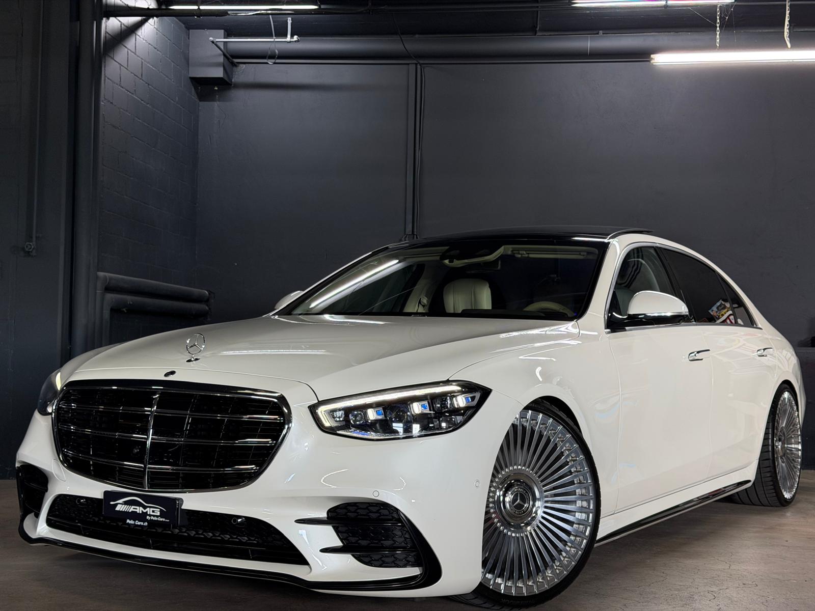 MERCEDES-BENZ S 400 d Lang 4Matic AMG Line 9G-Tronic White&Silver Performance 2 Jahre Garantie & Gratisservice CH-Fahrzeug-showroom-element-1