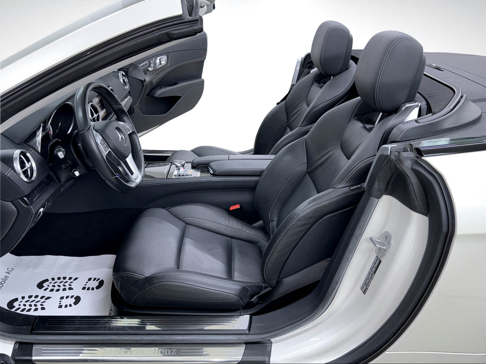 MERCEDES-BENZ SL 350 Roadster 7G-Tronic diamantweiss ★ RF-Kamera ★ Panorama-Variodach getönt ★ Leder ★ Sitzheizung ★-image-5