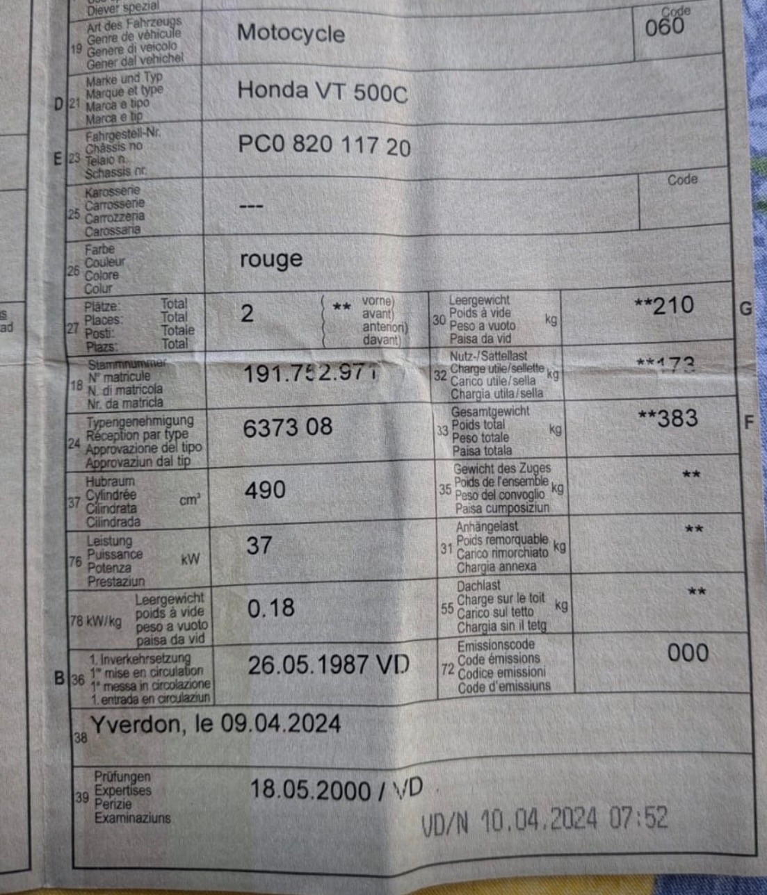 HONDA VT 500 C Custom-image-8