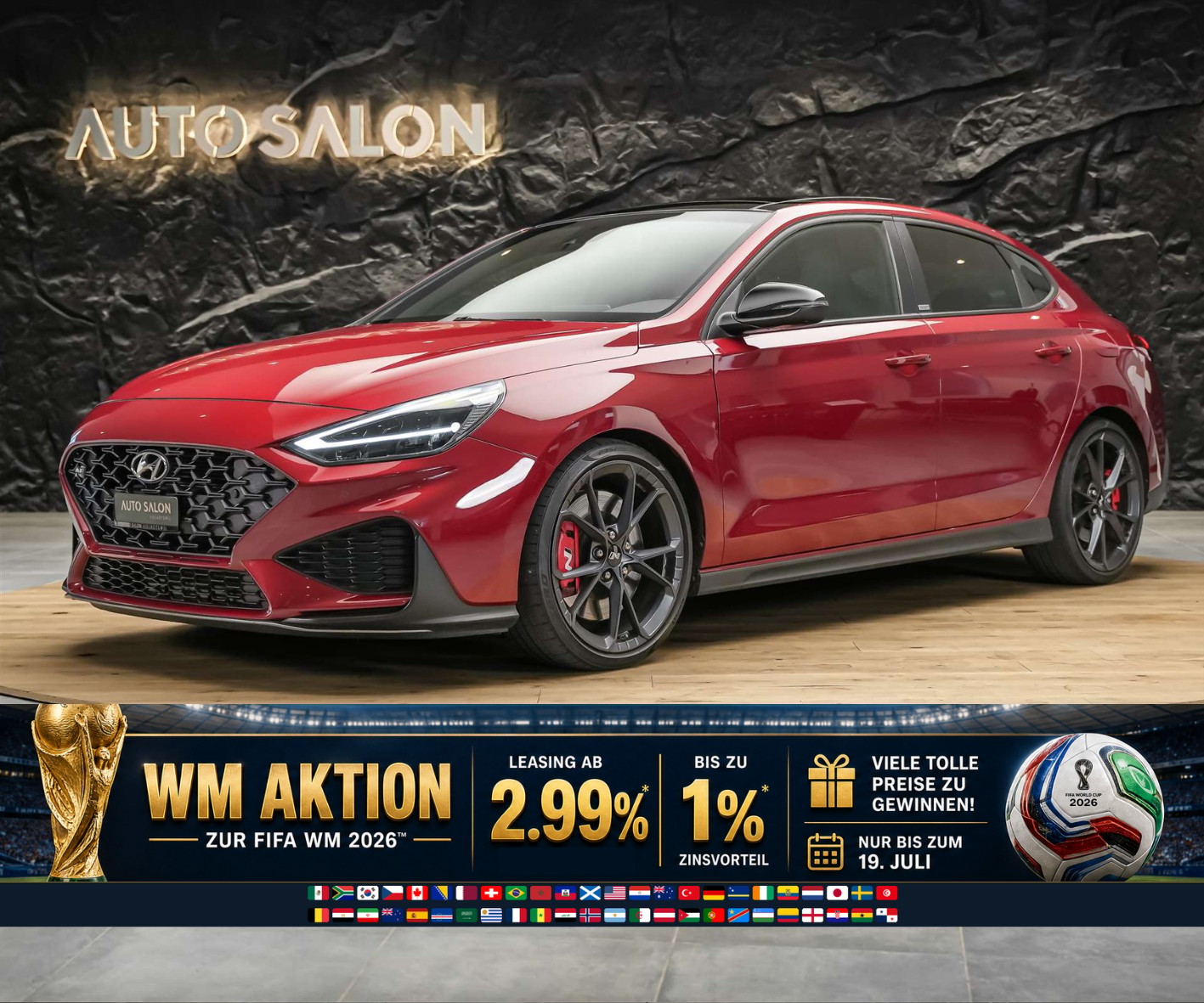 HYUNDAI i30 Fastback 2.0 T-GDi N DCT*Panorama*Sportsitze*Rückfahrkamera*Panorama*Schalensitze*Sitzheizung*-image-0