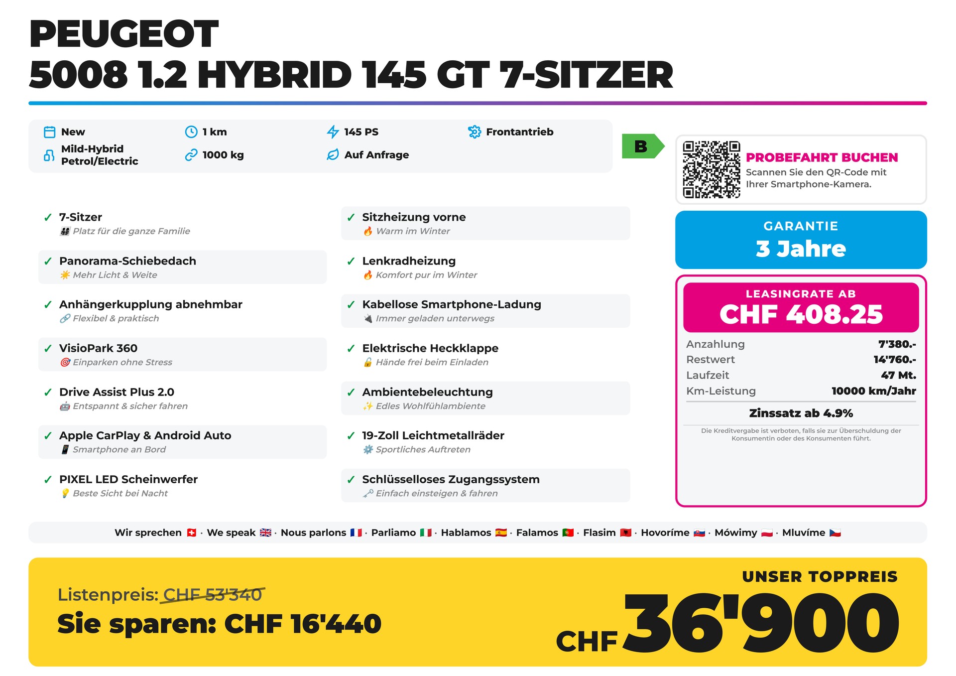 PEUGEOT 5008 1.2 Hybrid 145 GT 7-Sitzer Panorama AHK-showroom-element-1