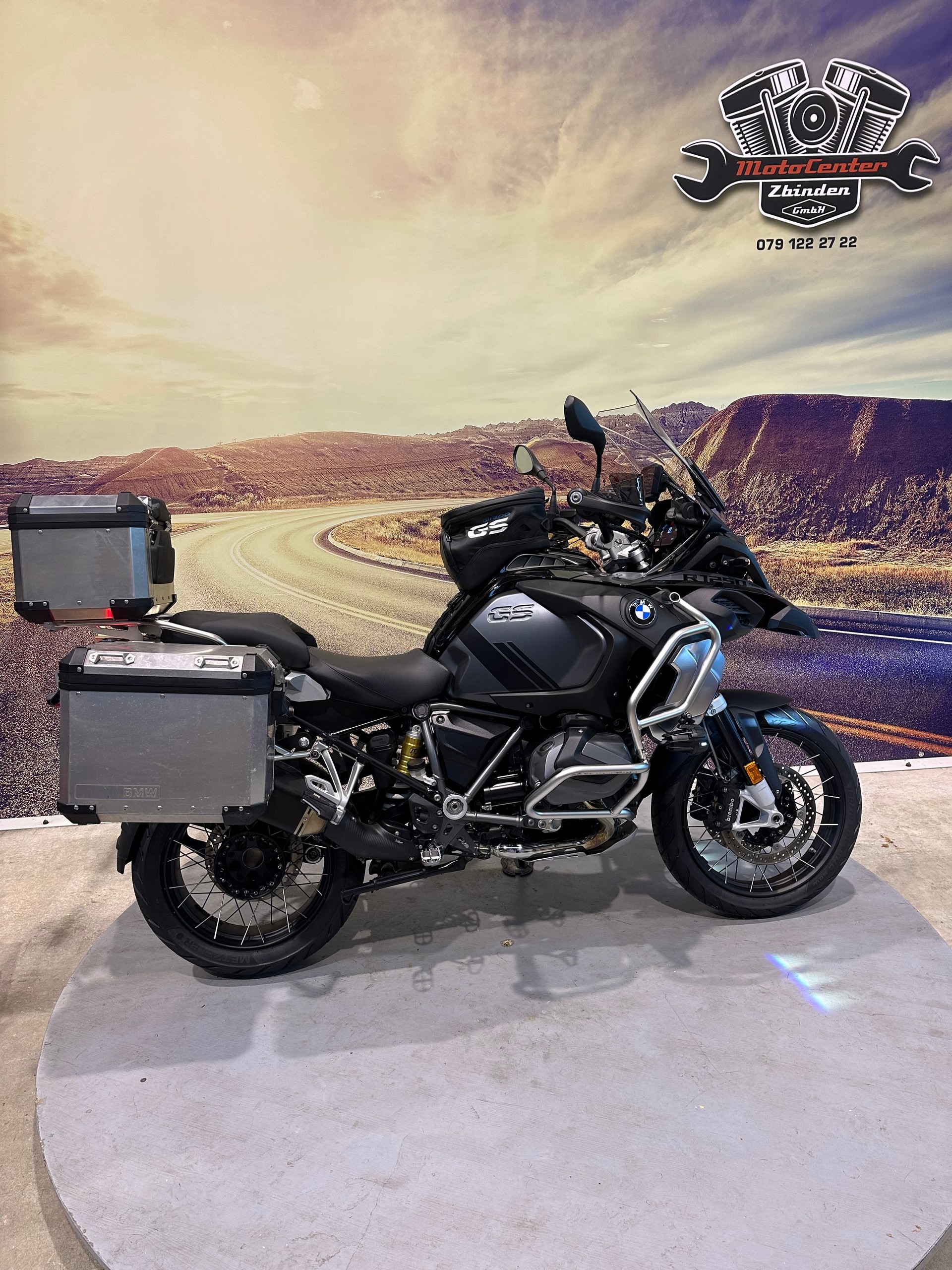 BMW R 1250 GS Adventure Triple Black LeoVince Auspuff mit Navi-image-0