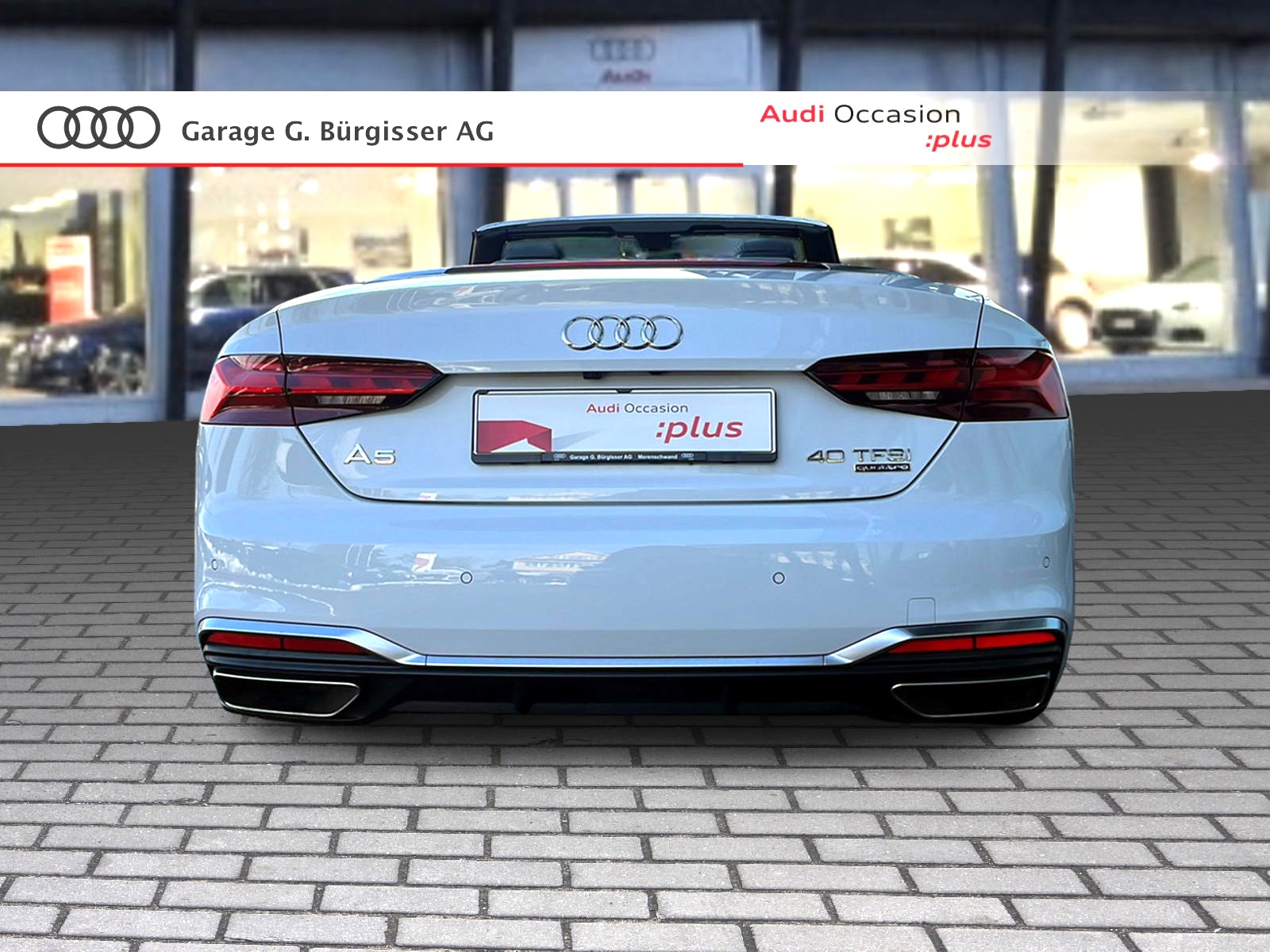 AUDI A5 Cabriolet 40 TFSI S-Line Attraction S-tronic quattro Gletscherweiss Metallic-image-4