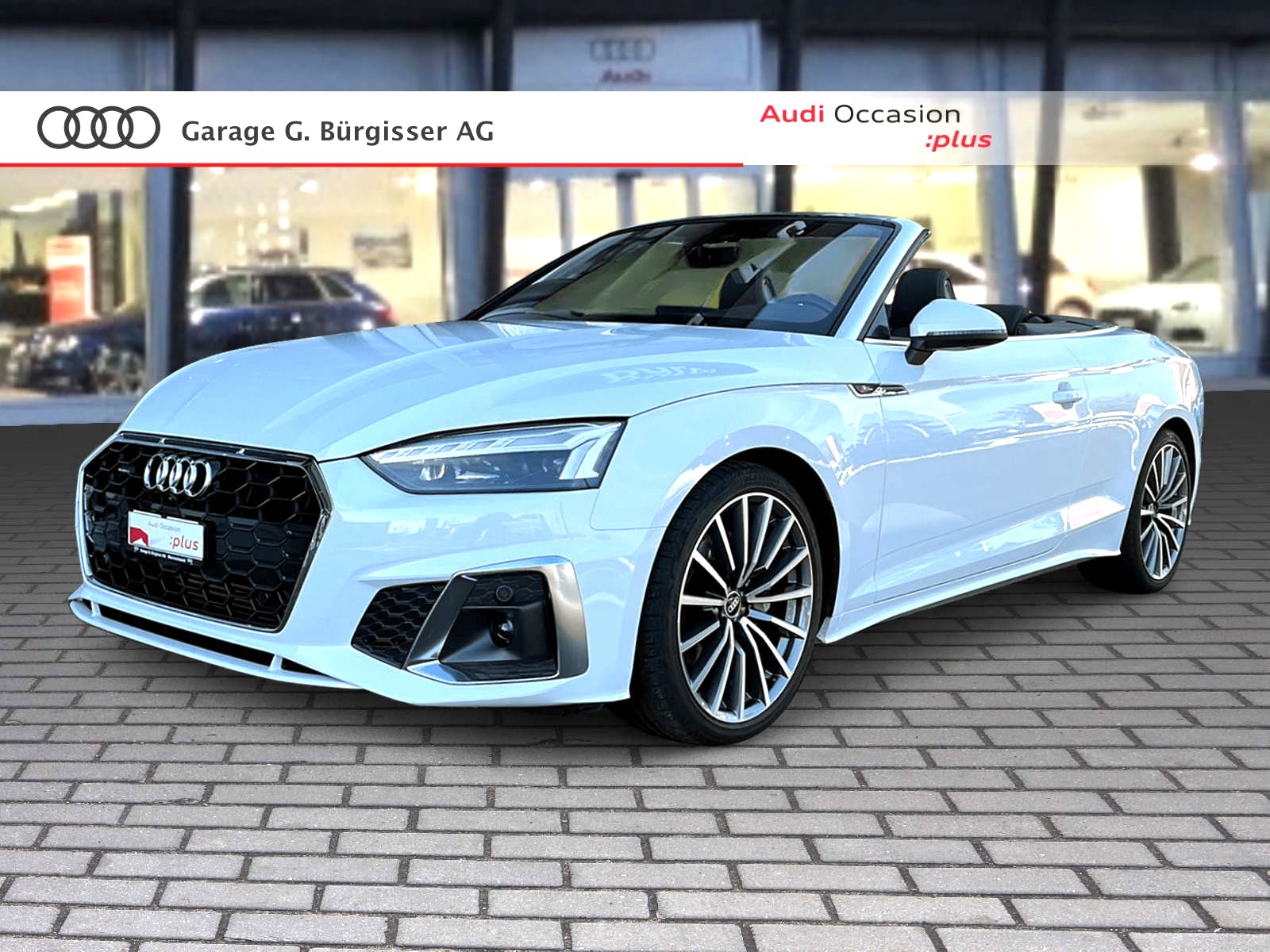 AUDI A5 Cabriolet 40 TFSI S-Line Attraction S-tronic quattro Gletscherweiss Metallic