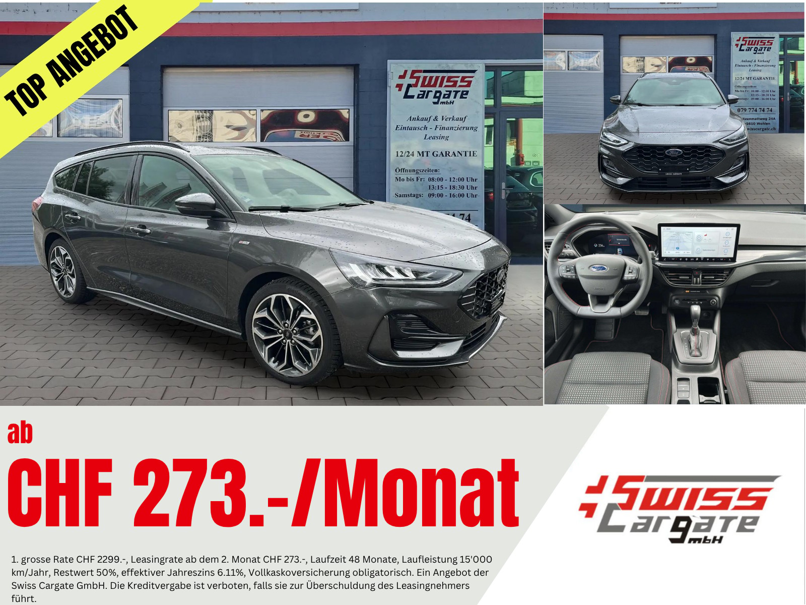 FORD Focus 1.0 MHEV ST-Line Automat 155PS mit AHK und 3 Werksgarantie oder bis 100000km
