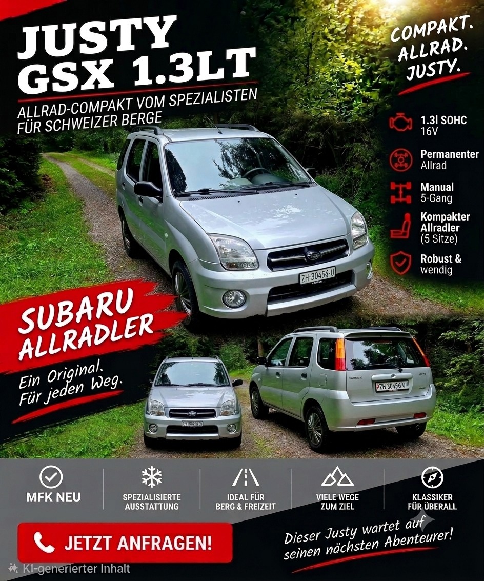 SUBARU G3X Justy 1.3 AWD
