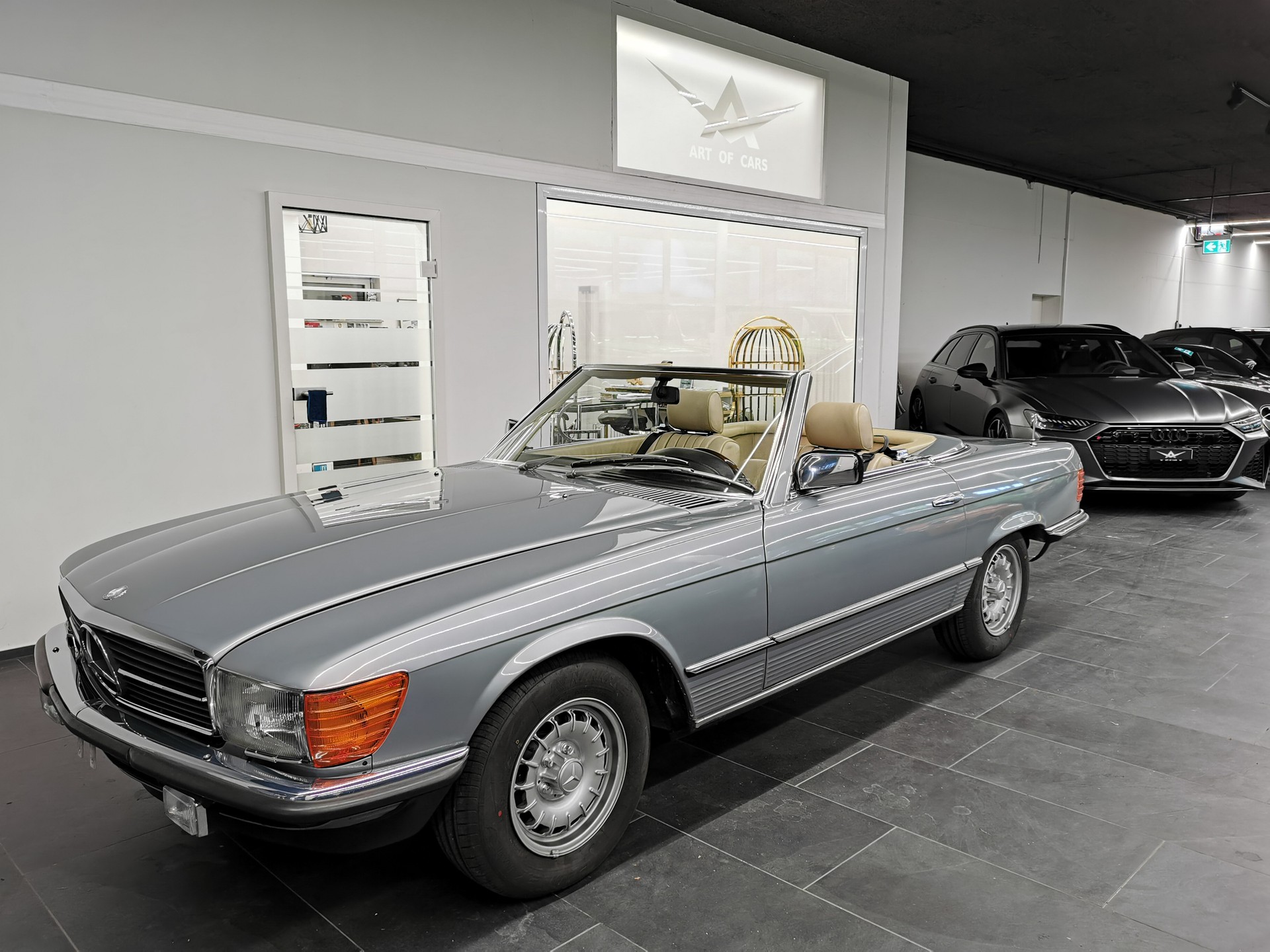 MERCEDES-BENZ SL-Class SL 280 KLIMA R 107 HARDTOP SILBERBLAU MÉT. /BEIGE LEDER 280 SL 185 PS GAR. ORIG. NUR 39' KM KLIMA VETERAN OLDTIMER-image-2