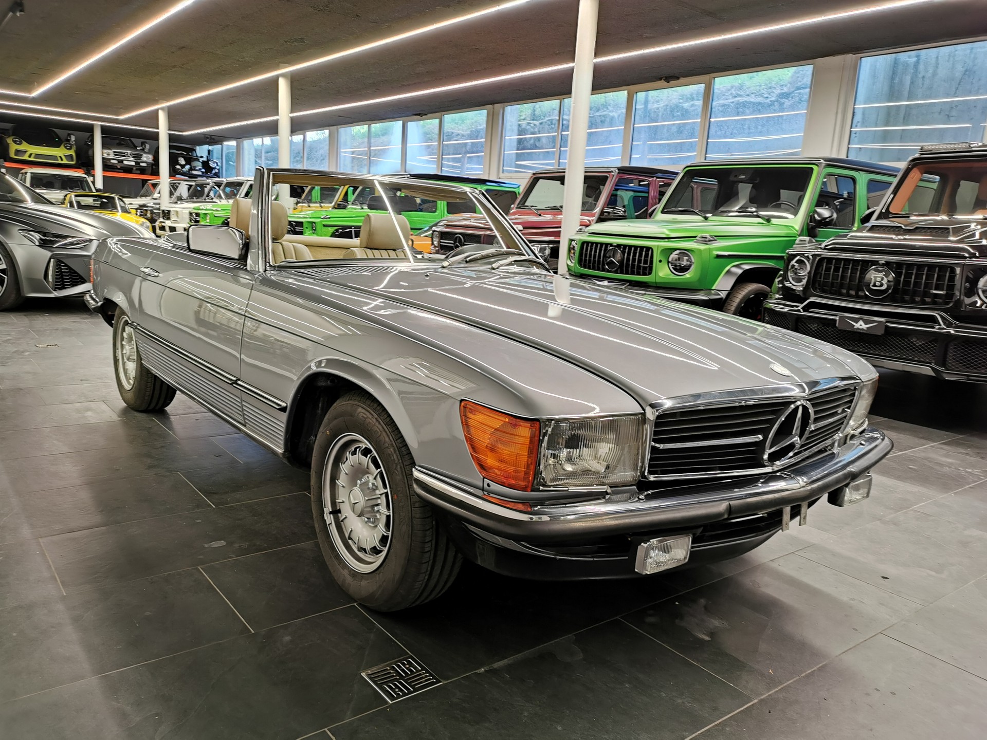 MERCEDES-BENZ SL-Class SL 280 KLIMA R 107 HARDTOP SILBERBLAU MÉT. /BEIGE LEDER 280 SL 185 PS GAR. ORIG. NUR 39' KM KLIMA VETERAN OLDTIMER