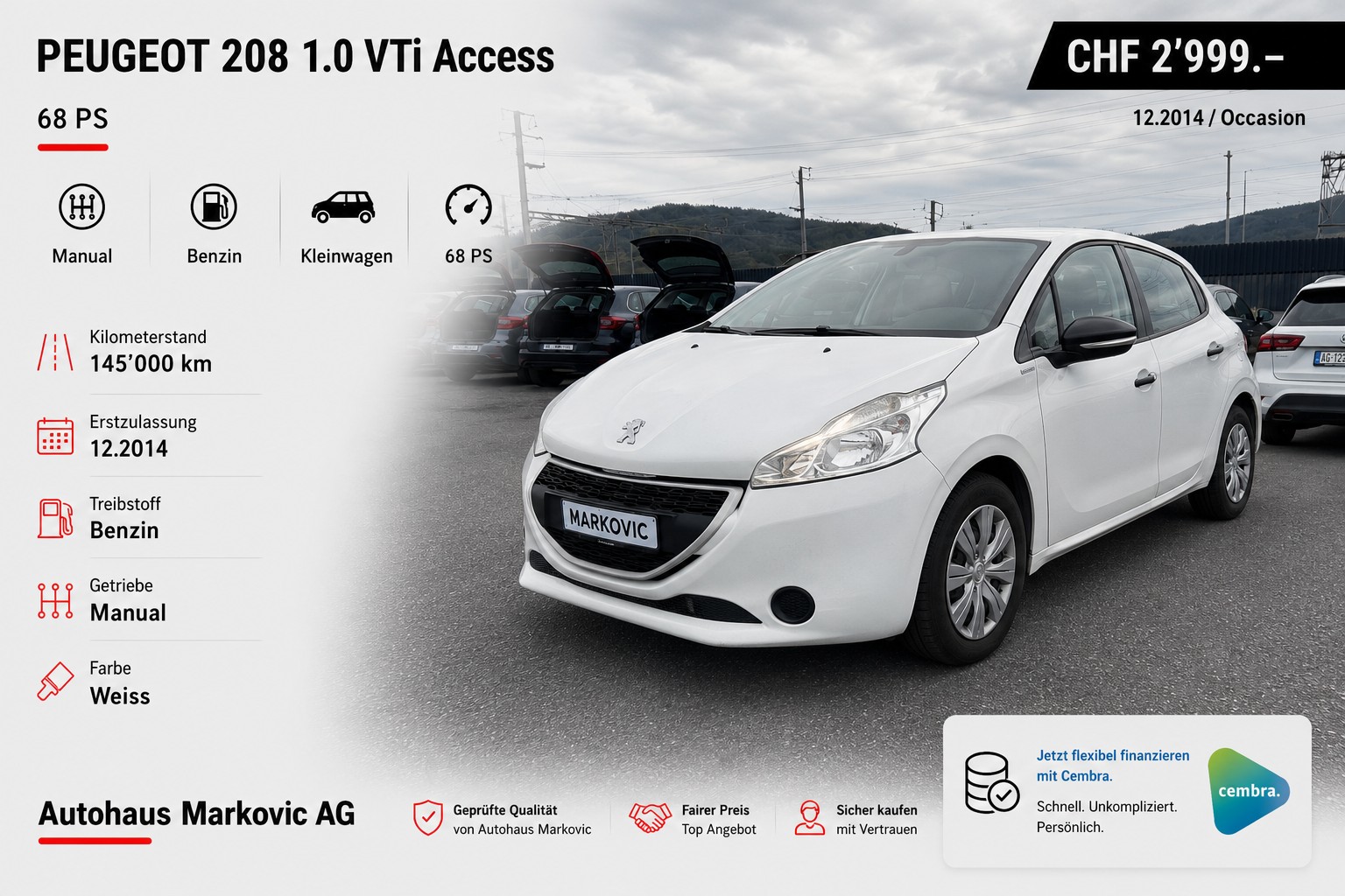 PEUGEOT 208 1.0 VTi Access