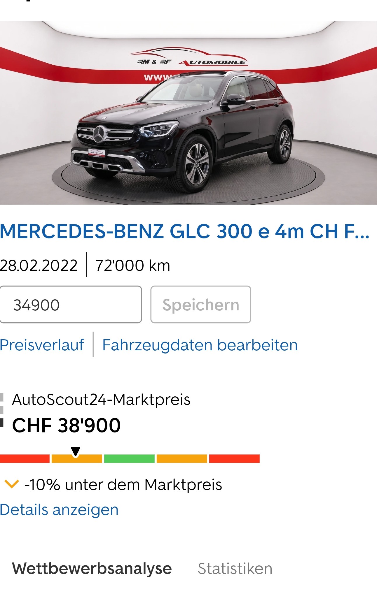 MERCEDES-BENZ GLC 300 e 4m CH FZ MIT GRATIS SERVICE CH FAHRZEUG-image-17