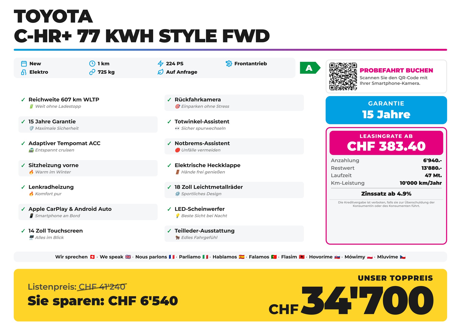 TOYOTA C-HR+ 77 kWh Style FWD Reichweite 607 km-showroom-element-1