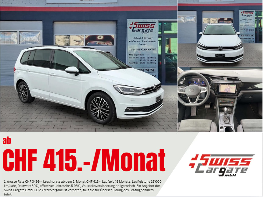 VW Touran 2.0 TDI BlueMotion Technology Comfortline DSG mit AHK & 7 Plätze + Panoramadach
