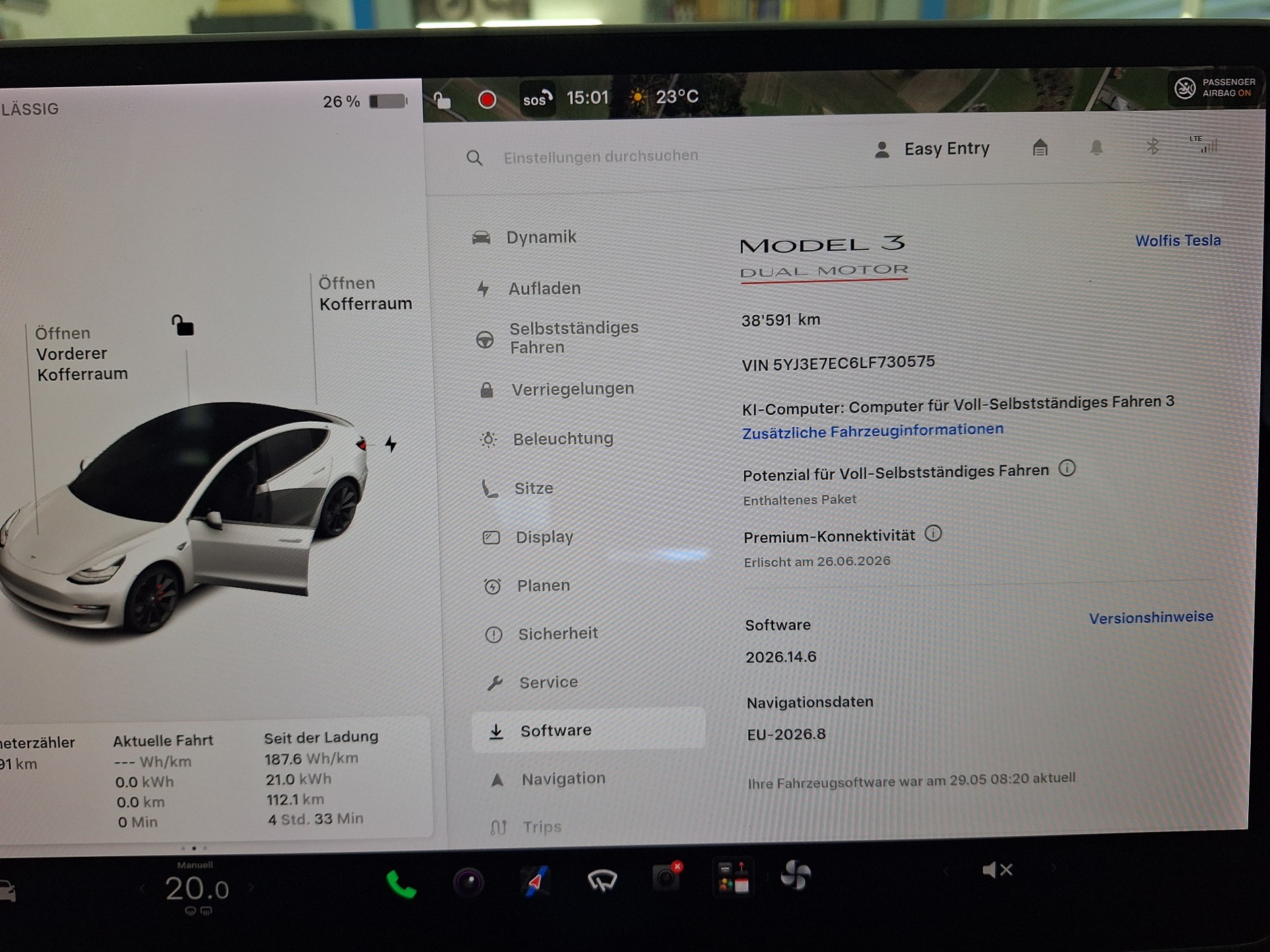 TESLA Model 3 Performance Dual Motor AWD 512PS⚡TOP ZUSTAND & FRISCH AB MFK⚡-image-14