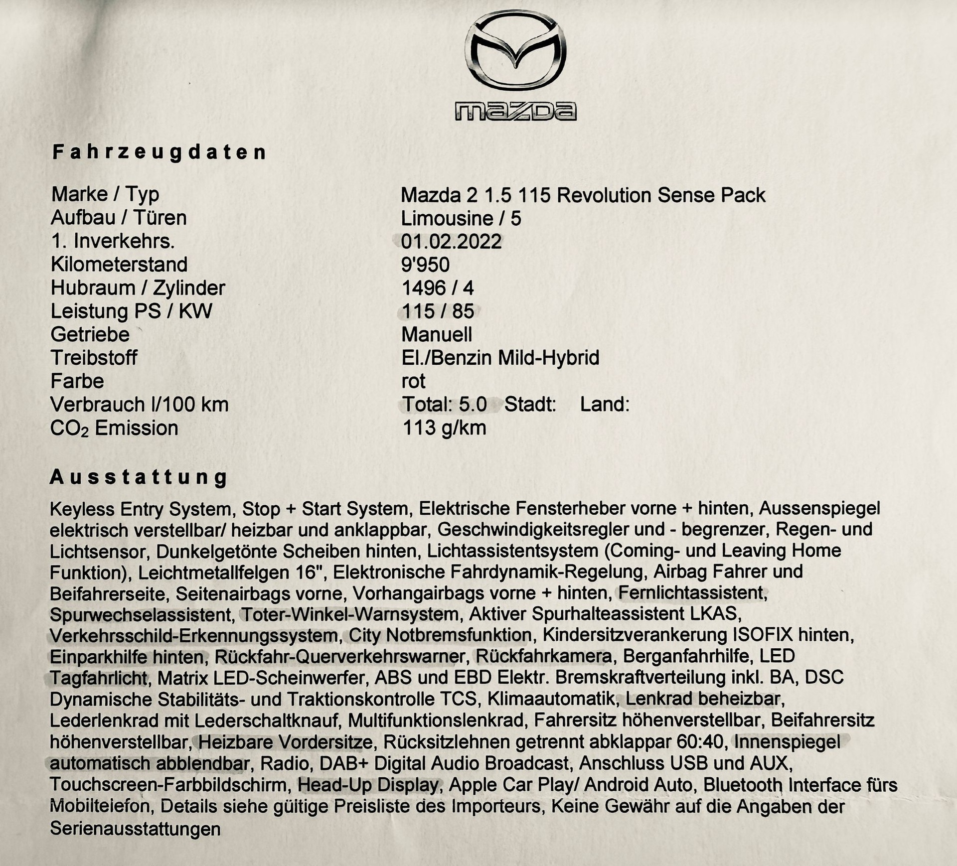 MAZDA Mazda 2 1.5 115 Revolution Sense Pack-image-5