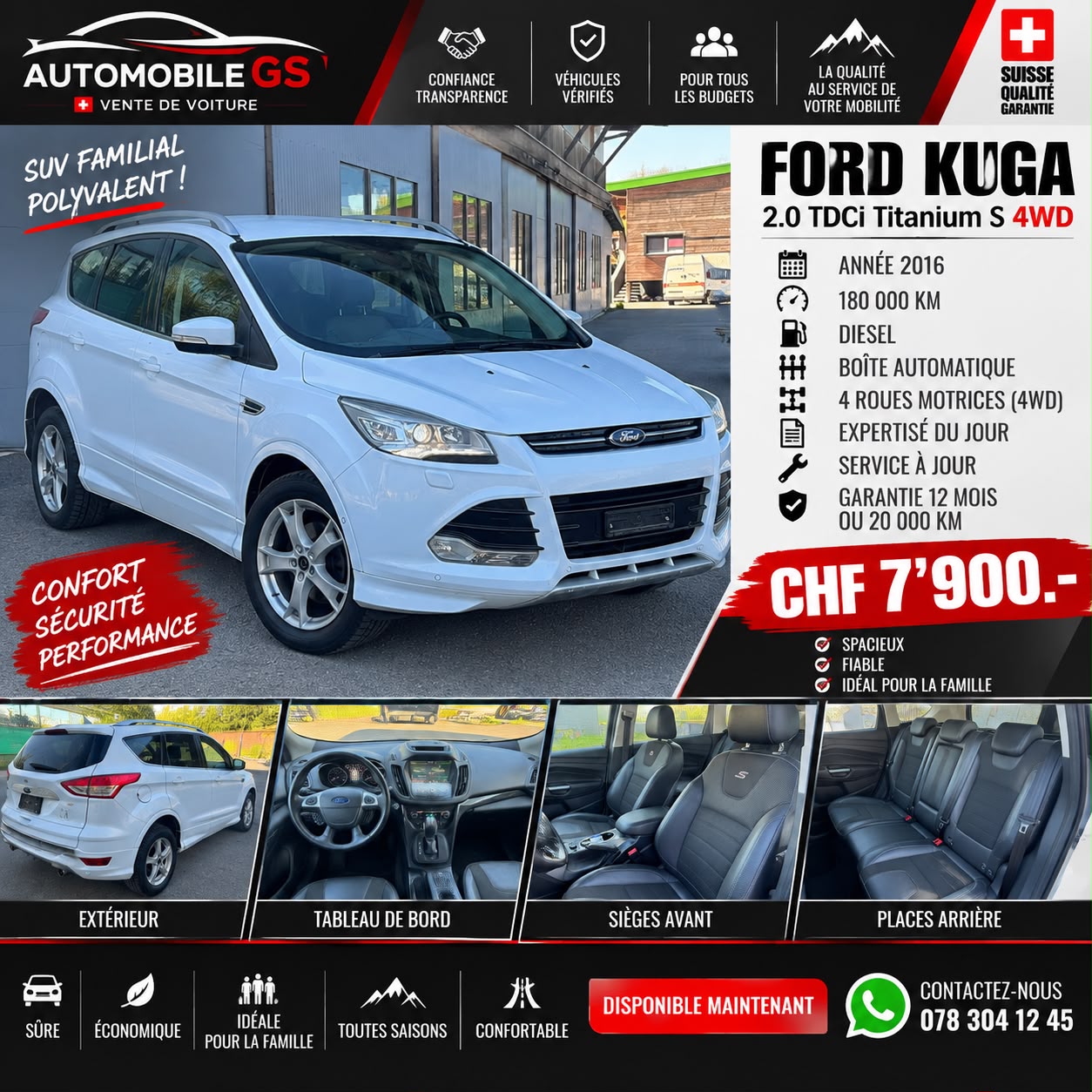 FORD Kuga 2.0 TDCi Titanium S 4WD PowerShift